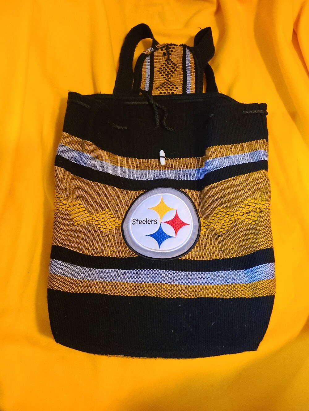 PITTSBURGH STEELERS NFL DRAWSTRING WOVEN BACK PACK